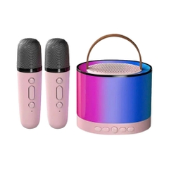 BỘ LOA BLUETOOTH KÈM 2 MIC K52 CÓ ĐÈN LED