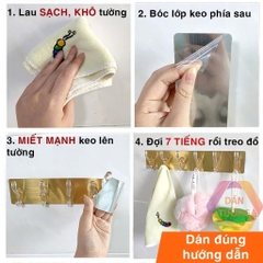 Thanh 6 Móc thiếc dán tường
