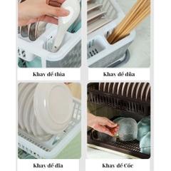 RỔ ÚP BÁT ĐŨA CÓ KHAY HỨNG NƯỚC
