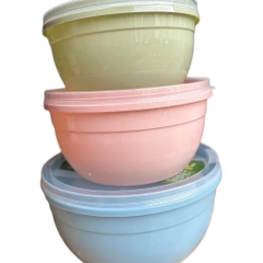 BỘ 3 THỐ TRÒN NHỰA