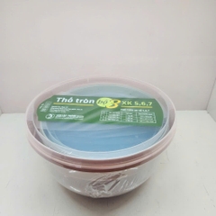 BỘ 3 THỐ TRÒN NHỰA