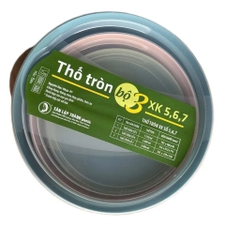 BỘ 3 THỐ TRÒN NHỰA
