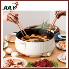 NỒI LẨU ĐIỆN KÈM HẤP 2 TẦNG INOX 28cm