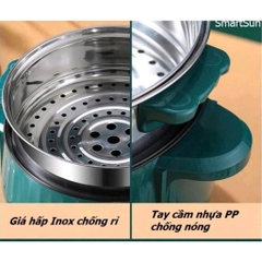 NỒI LẨU ĐIỆN KÈM HẤP 2 TẦNG INOX 28cm