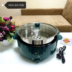 NỒI LẨU ĐIỆN KÈM HẤP 2 TẦNG INOX 28cm