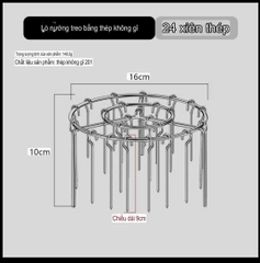 Giá inox 24 xiên đặc biệt cho nồi chiên không dầu