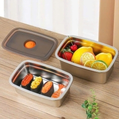Hộp Lạnh Inox Nắp Cam 1500ml