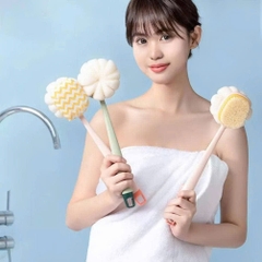 Cây Bông Tắm Chà Lưng 2 Mặt Kèm Bàn Chải