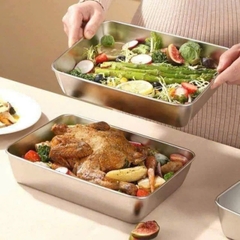 HỘP ĐỰNG THỨC ĂN BẰNG INOX 304 CỠ LỚN CÓ LẮP ĐẬY