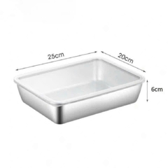 HỘP ĐỰNG THỨC ĂN BẰNG INOX 304 CỠ LỚN CÓ LẮP ĐẬY
