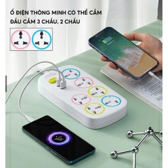 Ổ điện đa năng thông minh 6 lỗ 4 cổng USB tiện dụng
