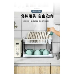 Kệ giá úp bát đĩa 2 tầng ráo nước mẫu mới