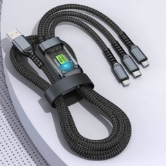 Cáp sạc nhanh 3 đầu 100w