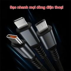 Cáp sạc nhanh 3 đầu 100w