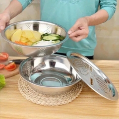 Bộ Chậu Rổ Nạo Đa Năng 3in1