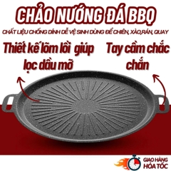 Chảo gang  nướng chống dính  Có Vân