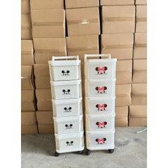 TỦ KÉO ĐA NĂNG MICKEY 4 TẦNG CÓ BÁNH XE