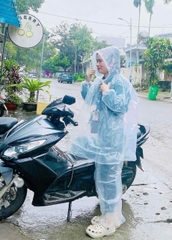 BỘ QUẦN + ÁO MƯA SIÊU DAI TRONG SUỐT
