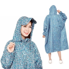Áo mưa bít người hoa văn vải dù
