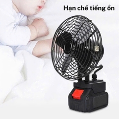 Quạt tích điện Chân Pin Phổ Thông,Quạt Pin 8 inch Sử Dụng Pin 10cell