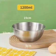 Set 3 âu trộn inox, set 3 bát inox to để trộn salad, ướp thịt