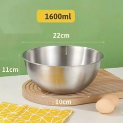 Set 3 âu trộn inox, set 3 bát inox to để trộn salad, ướp thịt