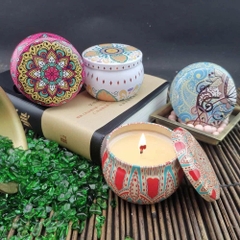 Nến Thơm Tinh Dầu Thiên Nhiên Phong Cách Hoa Khô Thảo Mộc