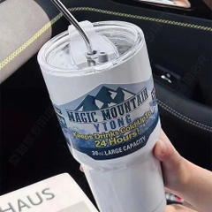 Cốc giữ nhiệt 900ml kèm ống hút inox