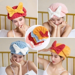 Khăn Ủ Tóc,Mũ Quấn Tóc Nơ To sieuu Xinhh