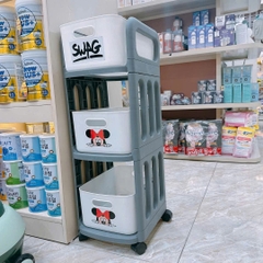 Kệ Nhựa Để Đồ 3 Tầng Mickey