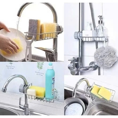 Kệ inox gắn vòi rửa chén