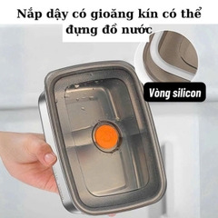 Hộp Lạnh Inox Nắp Cam 2200ml
