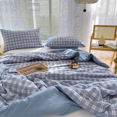 Chăn đũi hè caro Muji Basic 2mx2m3