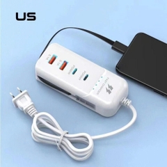 Ổ CẮM SẠC NHANH THÔNG MINH 4 CỔNG 66W KÈM DÂY SẠC