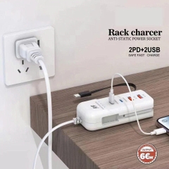 Ổ CẮM SẠC NHANH THÔNG MINH 4 CỔNG 66W KÈM DÂY SẠC