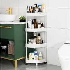 KỆ GÓC TAM GIÁC 4 TẦNG CÓ BÁNH XE