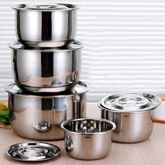 Bộ 5 món nồi INOX Cao Cấp My Home không quai
