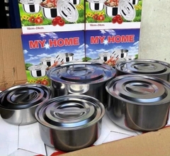 Bộ 5 món nồi INOX Cao Cấp My Home không quai