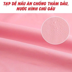 Tạp Dề Nấu Ăn Hình Gấu Dâu Lotso Dễ Thương chống thấm nước