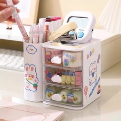 Kệ đựng bút đa năng để bàn đựng đồ trang điểm , mỹ phẩm , có ống đựng bút