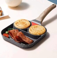 Chảo chiên 3 ngăn Làm Bánh , Chiên Trứng