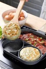 Chảo chiên 3 ngăn Làm Bánh , Chiên Trứng