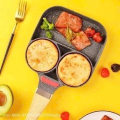 Chảo chiên 3 ngăn Làm Bánh , Chiên Trứng