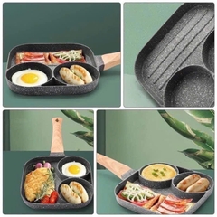 Chảo chiên 3 ngăn Làm Bánh , Chiên Trứng