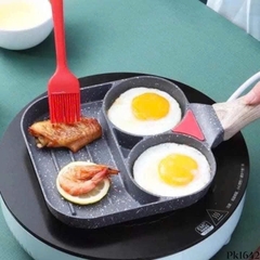 Chảo chiên 3 ngăn Làm Bánh , Chiên Trứng