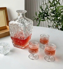Bộ 6 ly thủy tinh uống rượu siêu sang trọng