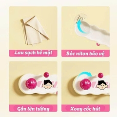Móc hút chân không pop up treo đồ nhà tắm, đồ bếp, chìa khóa