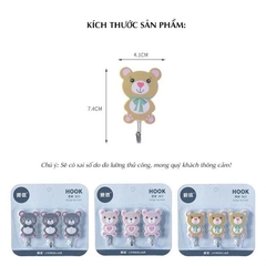 Bộ 3 móc dán tường Hook siêu nhí nhảnh