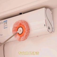 CHỔI QUÉT BỤI TRẦN NHÀ MÀU CAM, LOẠI DÀI 1m9 GẤP GỌN