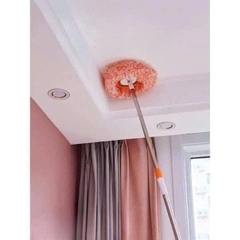 CHỔI QUÉT BỤI TRẦN NHÀ MÀU CAM, LOẠI DÀI 1m9 GẤP GỌN
